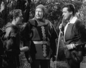 Hunter (center) with Richard Green on TVs Robin Hood